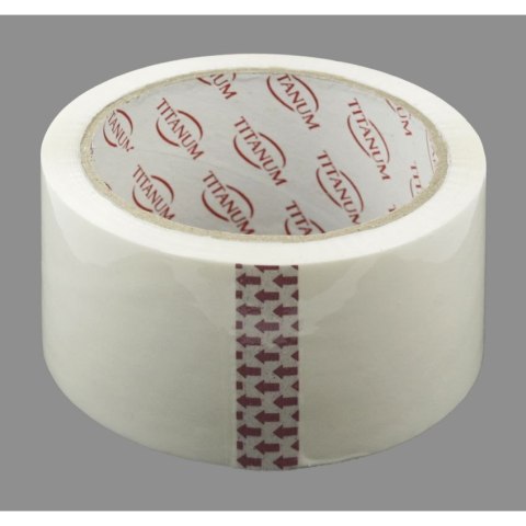 Taśma pakowa 48x66 [mm x yd] biała Titanum Titanum