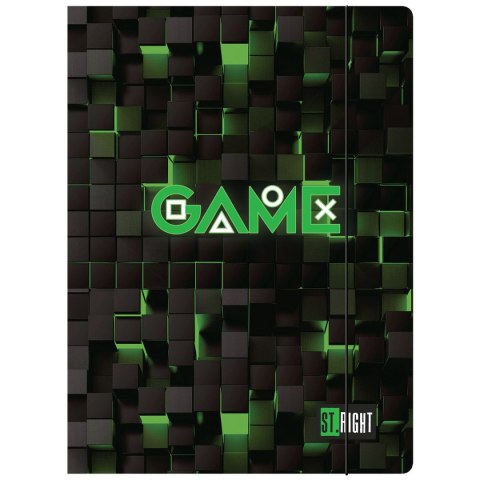 Teczka kartonowa na gumkę ST.RIGHT Green Game A4 mix Unipap Unipap