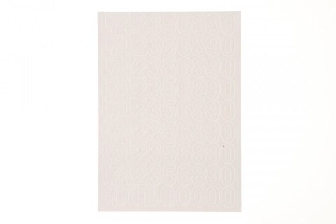 Cyfry samoprzylepne białe Farro Farro