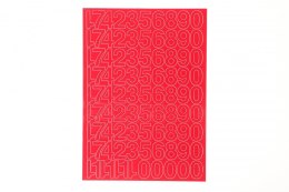 Cyfry samoprzylepne czerwone Farro Farro