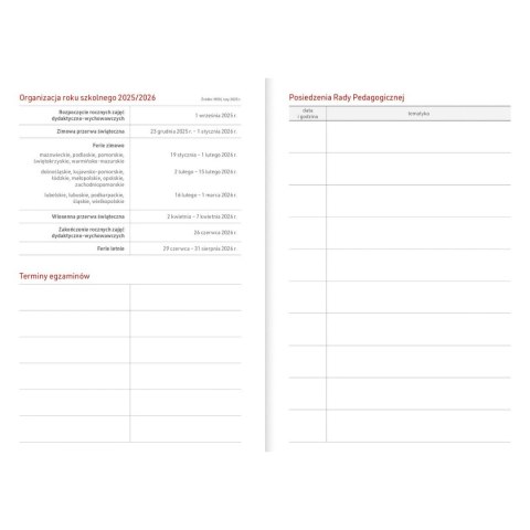 Kalendarz nauczyciela książkowy (terminarz) PCV EKO bezbarwny B6 Wydawnictwo Wokół Nas (A5TN089B) Wydawnictwo Wokół Nas
