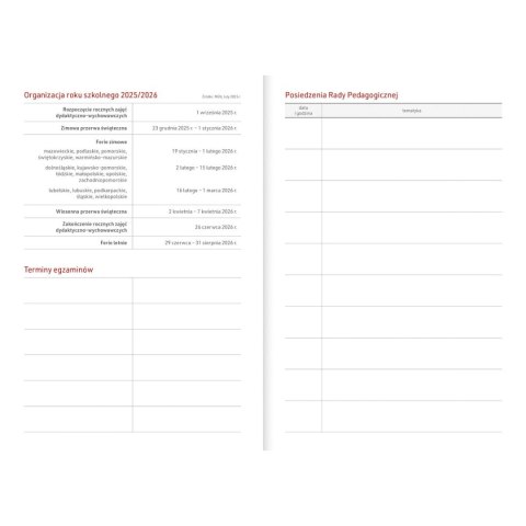 Kalendarz nauczyciela książkowy (terminarz) PCV KWIATY bezbarwny A5 Wydawnictwo Wokół Nas (A5TN078B) Wydawnictwo Wokół Nas