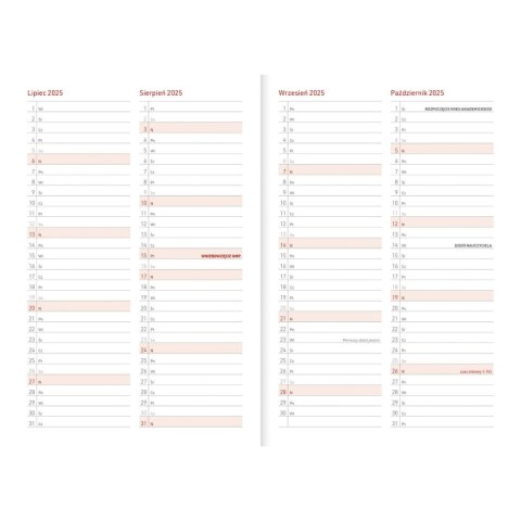 Kalendarz nauczyciela książkowy (terminarz) Vivella seledyn A5 Wydawnictwo Wokół Nas (A5TA071B) Wydawnictwo Wokół Nas