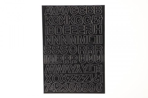 Litery samoprzylepne czarny Farro Farro