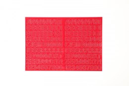 Litery samoprzylepne czerwony Farro Farro