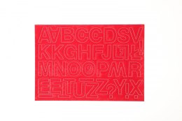 Litery samoprzylepne czerwony Farro Farro