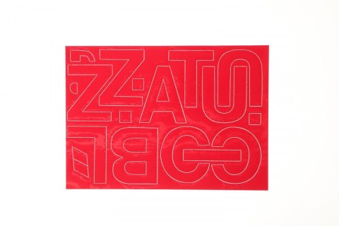 Litery samoprzylepne czerwony Farro Farro