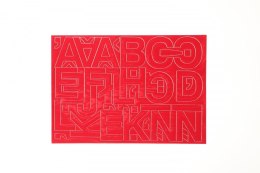 Litery samoprzylepne czerwony Farro Farro