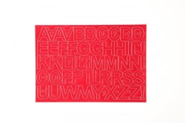 Litery samoprzylepne czerwony Farro Farro