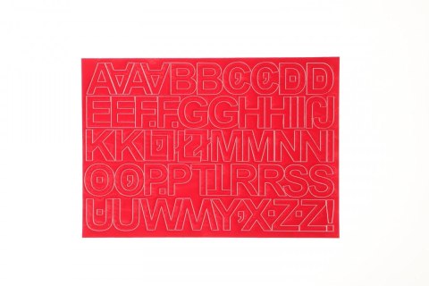 Litery samoprzylepne czerwony Farro Farro