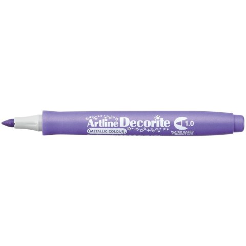Marker permanentny fiolet metaliczny decorite wkład fiolet 1,0mm pędzelek końcówka Artline (AR-033 6 6) Artline