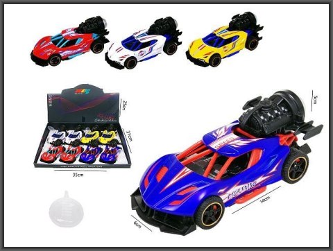 Samochód 13cm ze światłem i z dźwiękiem z dymem Hipo (HXBL12) Hipo