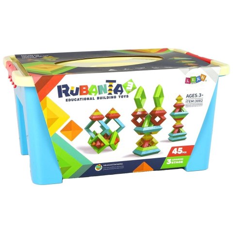 Układanka Tangram 7 Magnetycznych Klocków Puzzle Kolorowe Lean (14113) Lean