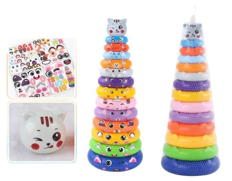 Układanka Wieża z kółek kotek Lean (22848) Lean