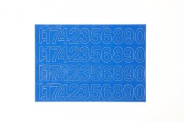 Cyfry samoprzylepne 35 mm niebieskie Farro Farro