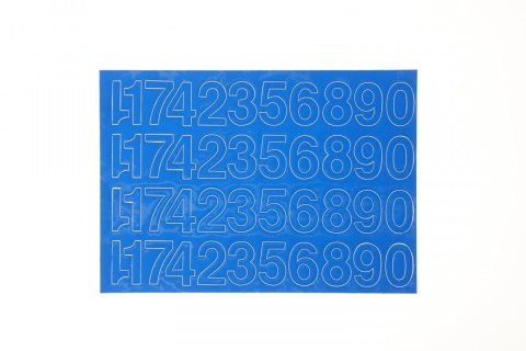 Cyfry samoprzylepne 35 mm niebieskie Farro Farro