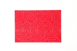 Cyfry samoprzylepne czerwone Farro Farro