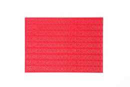 Cyfry samoprzylepne czerwone Farro Farro