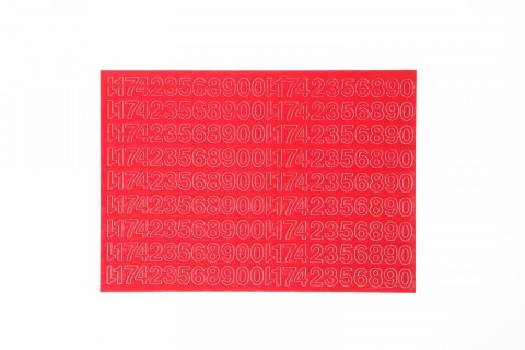 Cyfry samoprzylepne czerwone Farro Farro