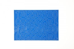 Cyfry samoprzylepne niebieskie Farro Farro