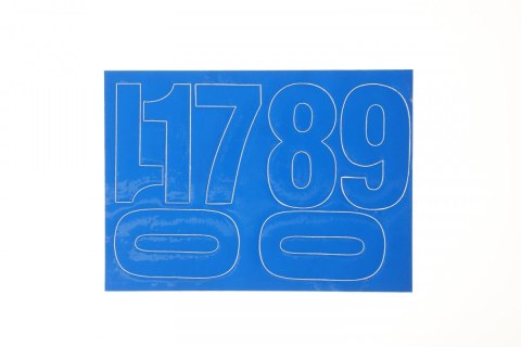 Cyfry samoprzylepne niebieskie Farro Farro