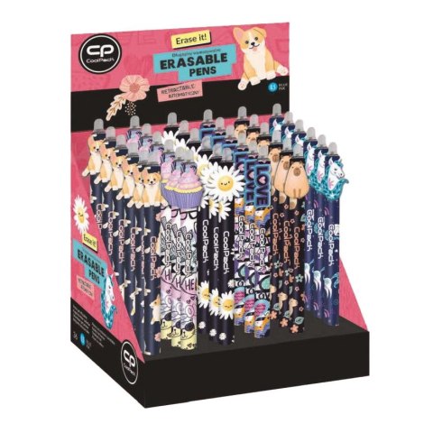 Długopis standardowy Girl wymazywalny wkład niebieski 0,5mm Patio (95345CP) Patio