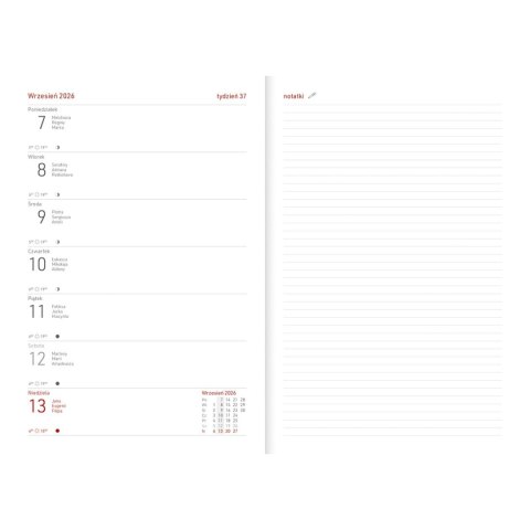 Kalendarz nauczyciela książkowy (terminarz) EKO MAPA A5 Wydawnictwo Wokół Nas (A5TA072B) Wydawnictwo Wokół Nas