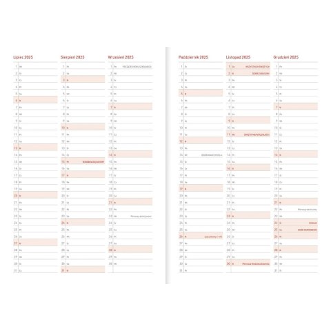 Kalendarz nauczyciela książkowy (terminarz) PCV BEZBARWNY terminarz nauczyciela B5 Wydawnictwo Wokół Nas (KWIATY) Wydawnictwo Wokół Nas