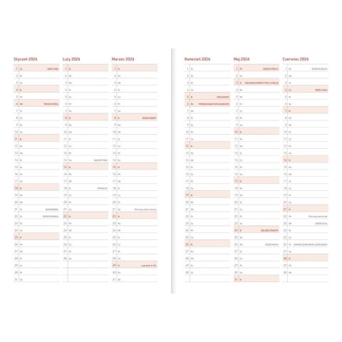 Kalendarz nauczyciela książkowy (terminarz) PCV BEZBARWNY terminarz nauczyciela B5 Wydawnictwo Wokół Nas (KWIATY) Wydawnictwo Wokół Nas
