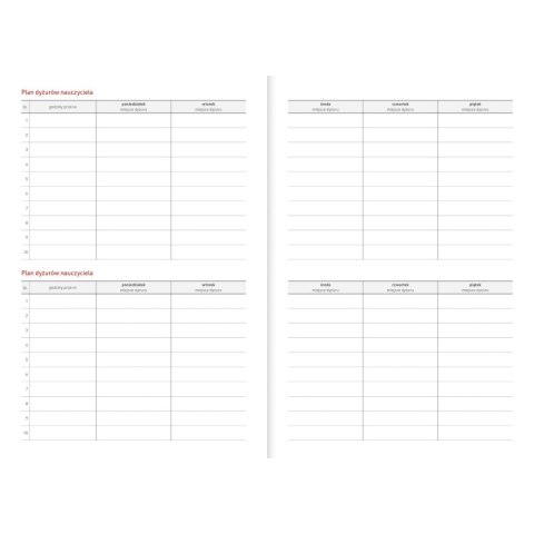 Kalendarz nauczyciela książkowy (terminarz) PCV BEZBARWNY terminarz nauczyciela B5 Wydawnictwo Wokół Nas (KWIATY) Wydawnictwo Wokół Nas