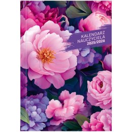 Kalendarz nauczyciela książkowy (terminarz) PCV KWIATY bezbarwny B6 Wydawnictwo Wokół Nas (A5TN089B) Wydawnictwo Wokół Nas