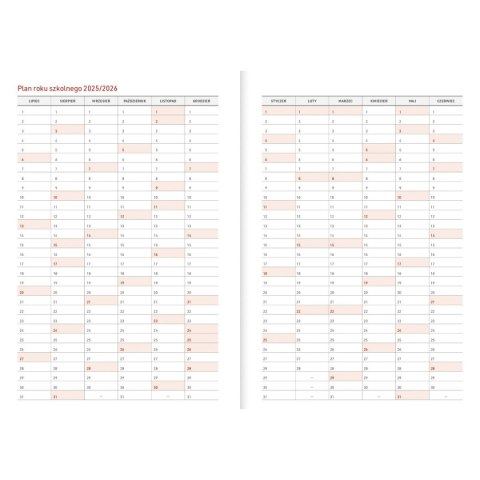 Kalendarz nauczyciela książkowy (terminarz) PCV KWIATY bezbarwny B6 Wydawnictwo Wokół Nas (A5TN089B) Wydawnictwo Wokół Nas