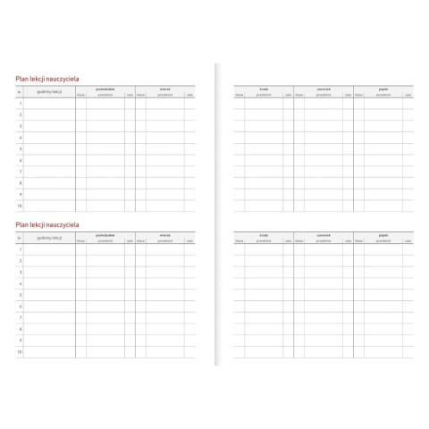 Kalendarz nauczyciela książkowy (terminarz) PCV KWIATY bezbarwny B6 Wydawnictwo Wokół Nas (A5TN089B) Wydawnictwo Wokół Nas