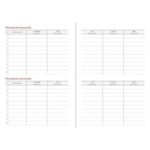 Kalendarz nauczyciela książkowy (terminarz) PCV KWIATY bezbarwny B6 Wydawnictwo Wokół Nas (A5TN089B) Wydawnictwo Wokół Nas