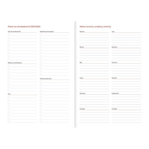 Kalendarz nauczyciela książkowy (terminarz) Vivella czarny A5 Wydawnictwo Wokół Nas (A5TA071B) Wydawnictwo Wokół Nas