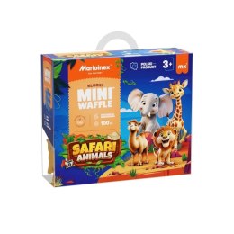 Klocki konstrukcyjne Mini Waffle 100el Animals Safari Marioinex (5903033907108) Marioinex