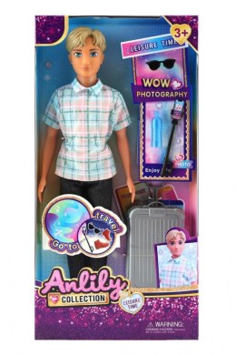 Lalka Anlily chłopak z walizką Lean (24505) Lean