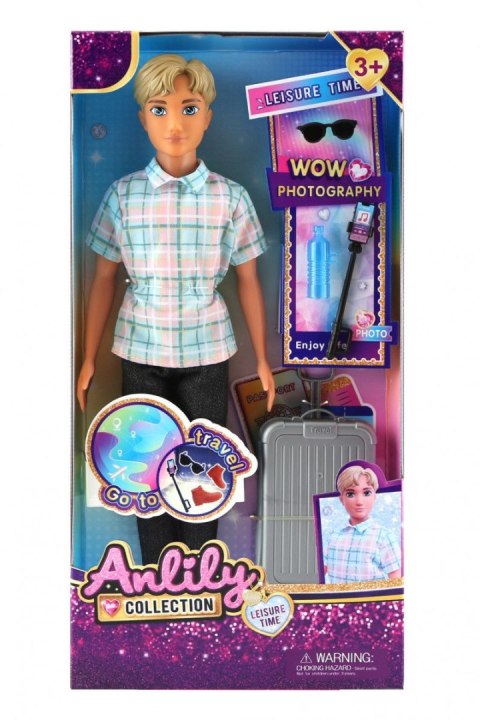 Lalka Anlily chłopak z walizką Lean (24505) Lean