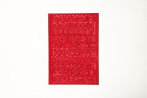 Litery samoprzylepne czerwony Farro Farro