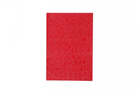 Litery samoprzylepne czerwony Farro Farro