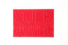 Litery samoprzylepne czerwony Farro Farro