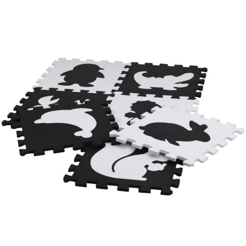 Mata dla malucha Puzzle Mata Kontrastowa Edukacyjna Pianka EVA Czarno-Białe 19 ele. Lean (17481) Lean