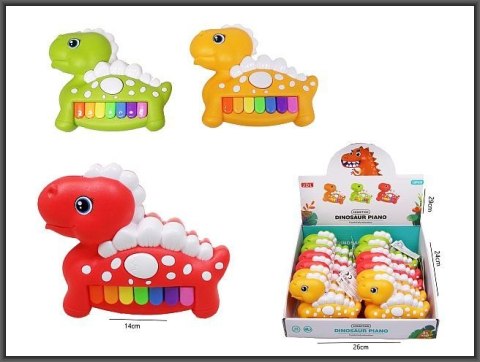Pianino dinozaur 14cm 3 kolory Hipo (H13867) Hipo