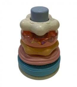 Układanka Wieża z kółek pastelowa Lean (22862) Lean