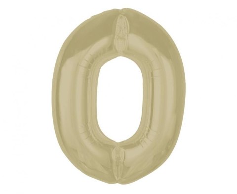 Balon foliowy Smart cyfra 0, matowa latte, 92 cm Godan (CH-S9L0) Godan