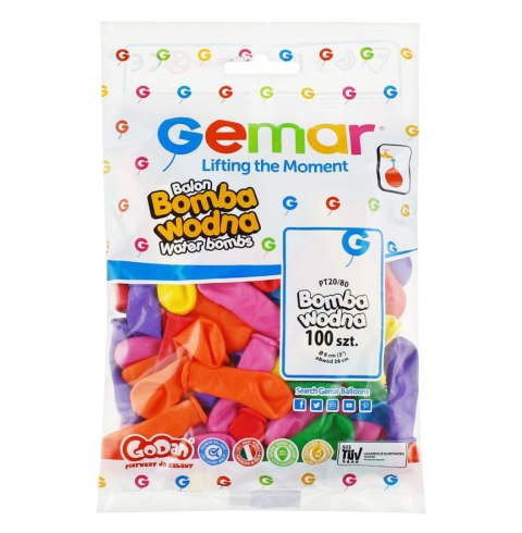 Balon wodny BALONY WODNE 80mm 3cal 100 szt Godan (PT/20) Godan