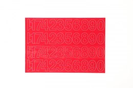 Cyfry samoprzylepne 35 mm czerwone Farro Farro