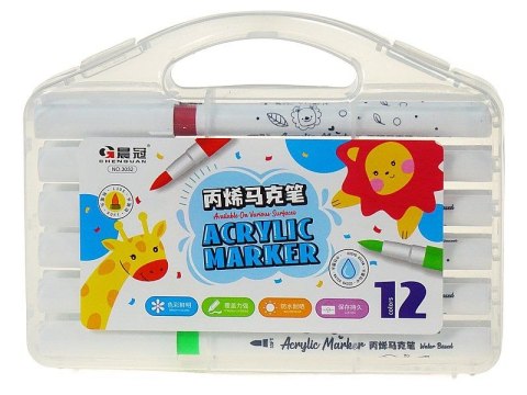 Flamaster akrylowy 12 kol. Adar (583917) Adar