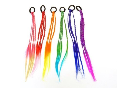 Gumka do włosów ozdoba do włosów 43cm, warkoczyki Adar (559226) Adar