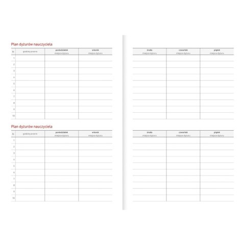 Kalendarz nauczyciela książkowy (terminarz) PCV EKO bezbarwny A5 Wydawnictwo Wokół Nas (A5TN078B) Wydawnictwo Wokół Nas